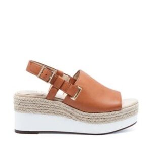 SOLE SOCIETY Ayelani Brown Espadrille Wedge